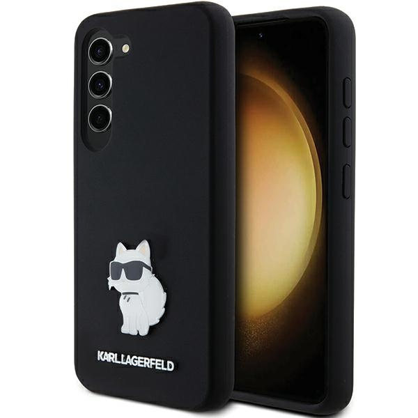 Etui Karl Lagerfeld KLHCS23SSMHCNPK Galaxy S23 S911 czarny/black hardcase Silicone Choupette Metal Pin