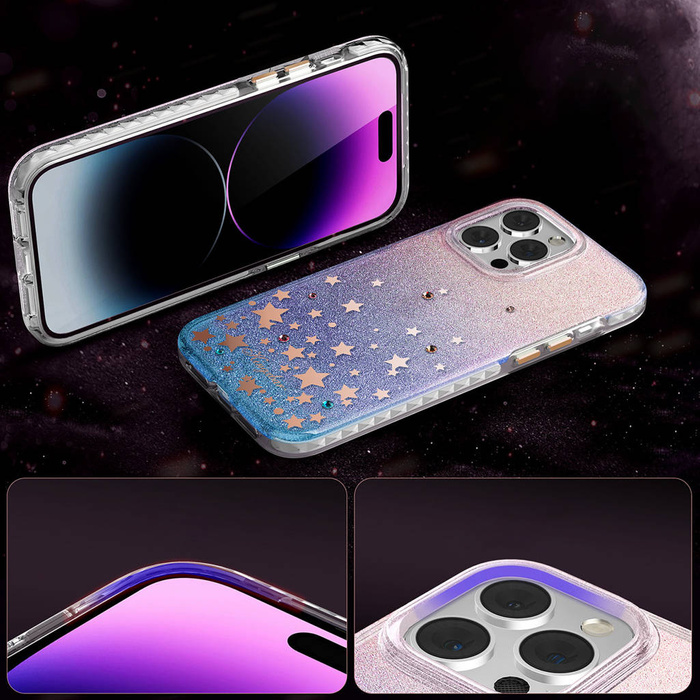 Etui Kingxbar Heart Star Series etui iPhone 14 Pro Max pokrowiec obudowa na tył plecki zodiac Case