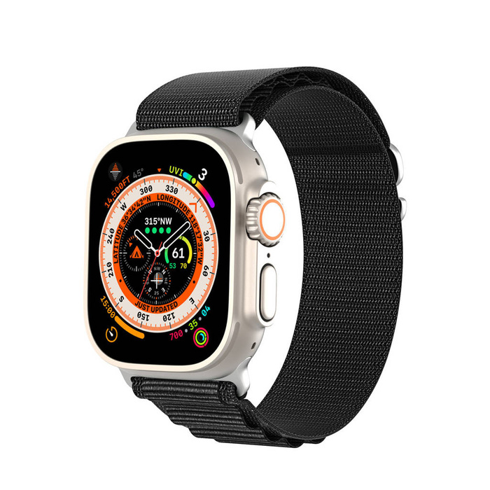 Sportowy pasek ze sprzączką do Apple Watch 8 / 7 / 6 / SE / 5 / 4 / 3 / 2 / 1 (41, 40, 38 mm) Dux Ducis Strap GS Version - czarny
