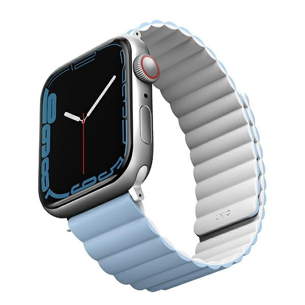 Pasek UNIQ Revix Apple Watch Ultra 9 8 7 SE 2022 42mm 44mm 45mm 49mm biały-niebieski