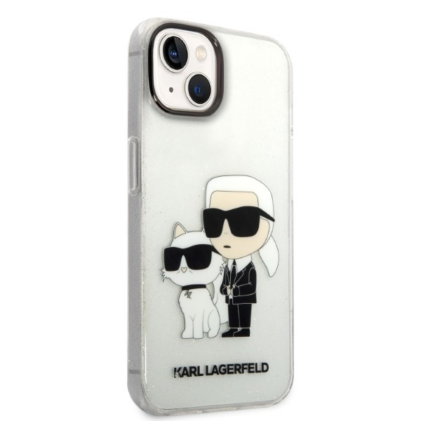 Etui KARL LAGERFELD Apple iPhone 14 Plus IML GLIT NFT Karl&Choupette Bezbarwny Hardcase