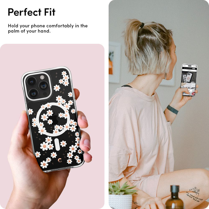 Etui iPhone 15 Pro Max Spigen Cyrill Cecile Mag Magsafe White Daisy Case