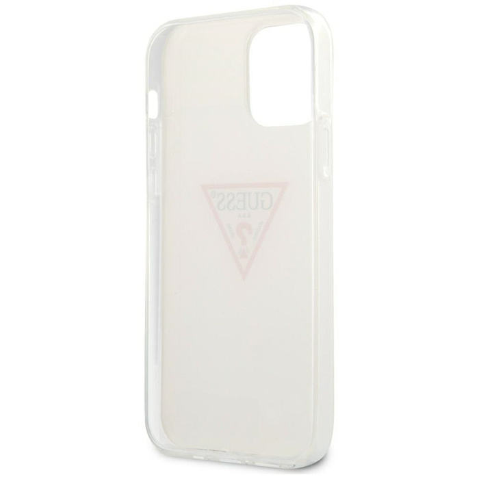 Etui GUESS Apple iPhone 12 12 Pro Triangle Collection Biały Hardcase