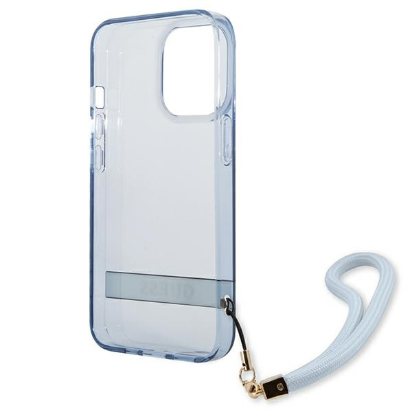 Etui GUESS Apple iPhone 13 13 Pro Translucent Stap Niebieski Hardcase
