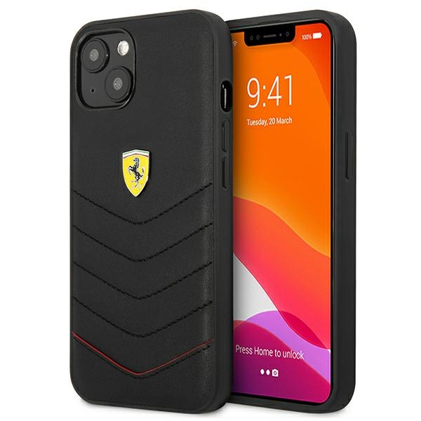 Etui FERRARI Apple iPhone 13 Mini Off Track Quilted Czarny Hardcase