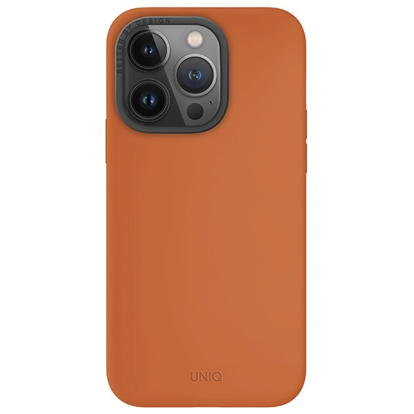 Etui UNIQ etui Lino Hue iPhone 15 Pro 6.1" Magclick Charging pomarańczowy/sunset orange Case