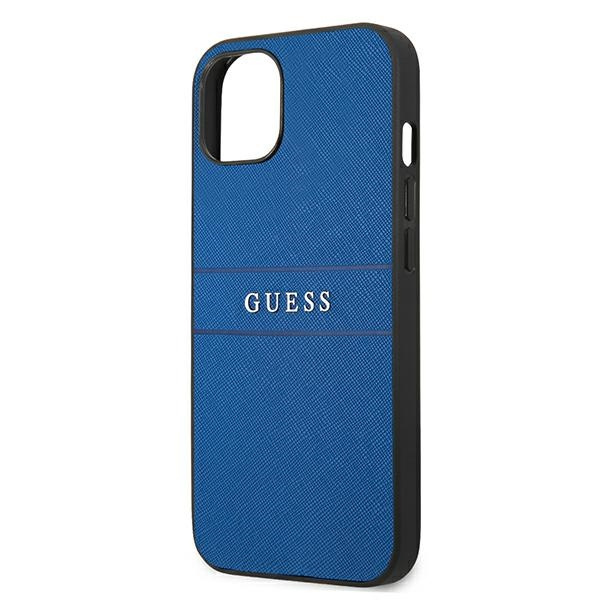 Etui GUESS Apple iPhone 13 Mini Saffiano Strap Niebieski Case