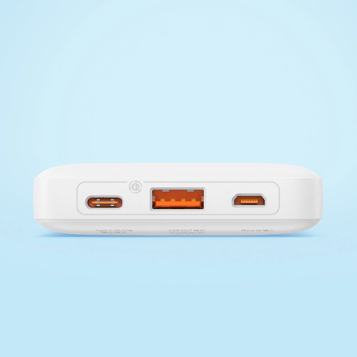 Powerbank Baseus Airpow 20W 10000mAh z kablem Baseus Simple Series USB-A - USB-C 30 cm - biały