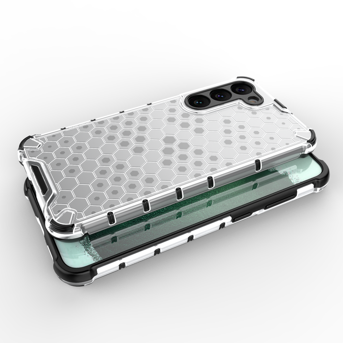 Etui Honeycomb Etui Do Samsung Galaxy S23+ Pancerny Hybrydowy Pokrowiec Przezroczyste Case