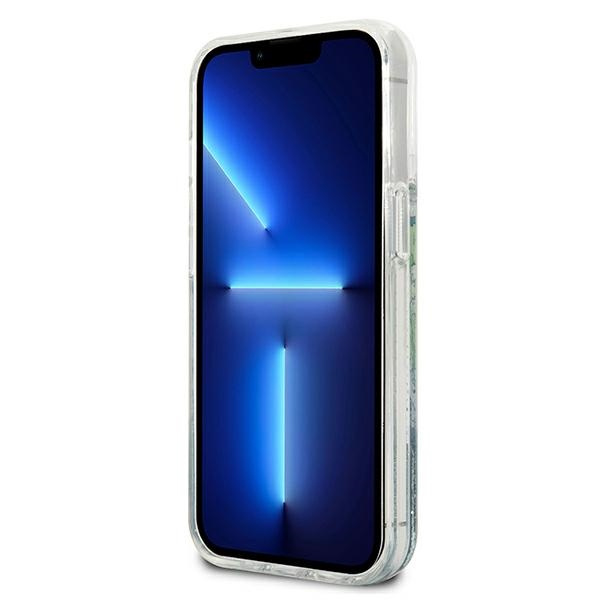 Etui GUESS Apple iPhone 13 Pro Max Flower Liquid Glitter Zielony Hardcase