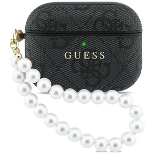 Etui Guess 4G Pearl Strap do AirPods Pro 3 czarny