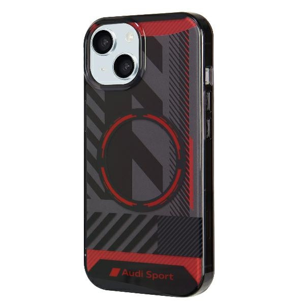 Audi IML Sport MagSafe Case iPhone 15 Plus / 14 Plus 6.7" czarny/black hardcase AU-IMLMIP15M-RSQ/D2-BK