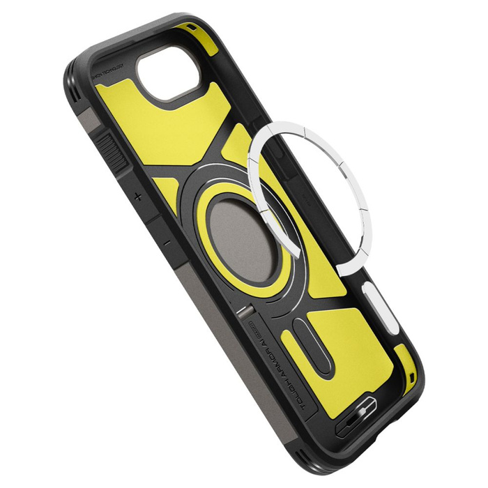 ETUI SPIGEN IPHONE 16E TOUGH ARMOR MAG MAGSAFE GUNMETAL