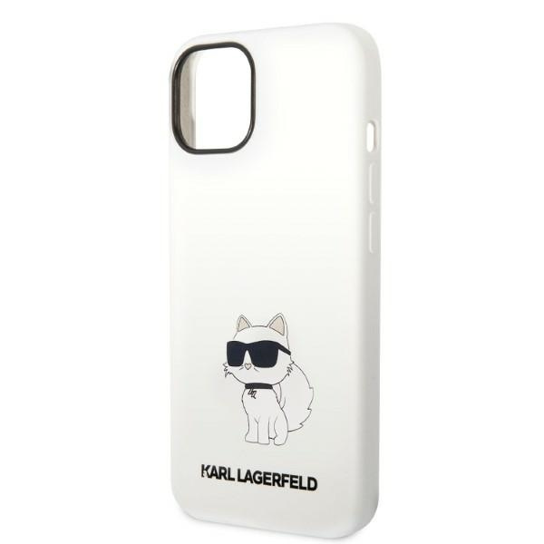 Etui Karl Lagerfeld Klhmp14ssnchbch Iphone 14 6,1" Hardcase Biały/white Silicone Choupette Magsafe Case