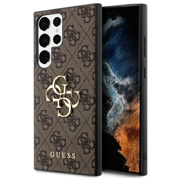 Etui Guess GUHCS23L4GMGBR S23 Ultra S918 brązowy/brown hardcase 4G Big Metal Logo Case