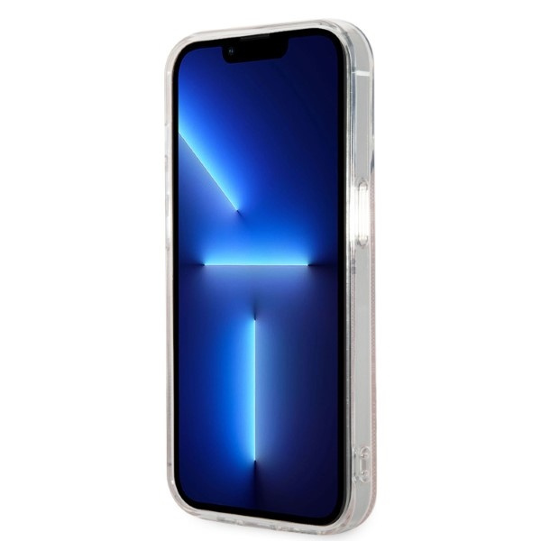 Zestaw Etui Guess Case+ Charger iPhone 14 Pro 6,1" różowy/pink hard case 4G Print MagSafe