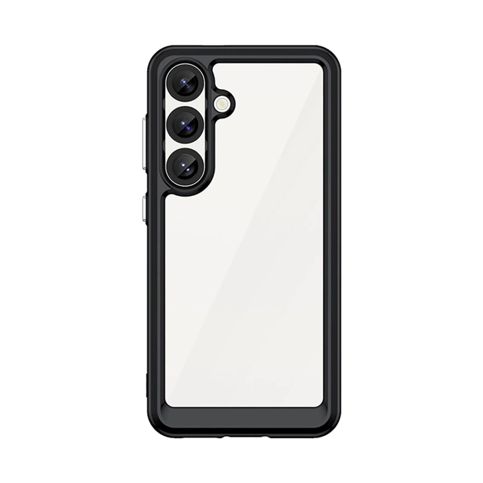 Etui silikonowe Outer Space Case z żelową ramką do Samsung Galaxy S25 - czarne