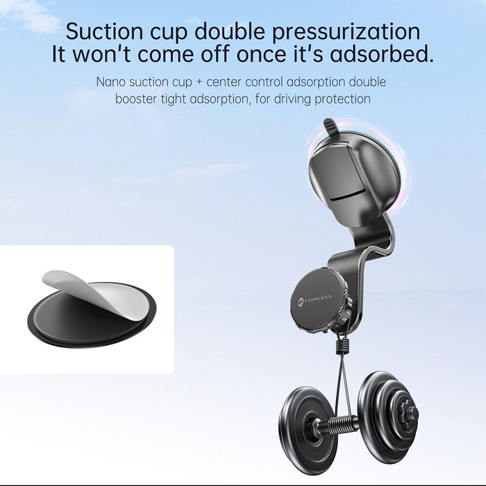 Uchwyt na telefon do samochodu magnetyczny Forcell F-Grip MagFlex do szyby / deski / kratki czarny