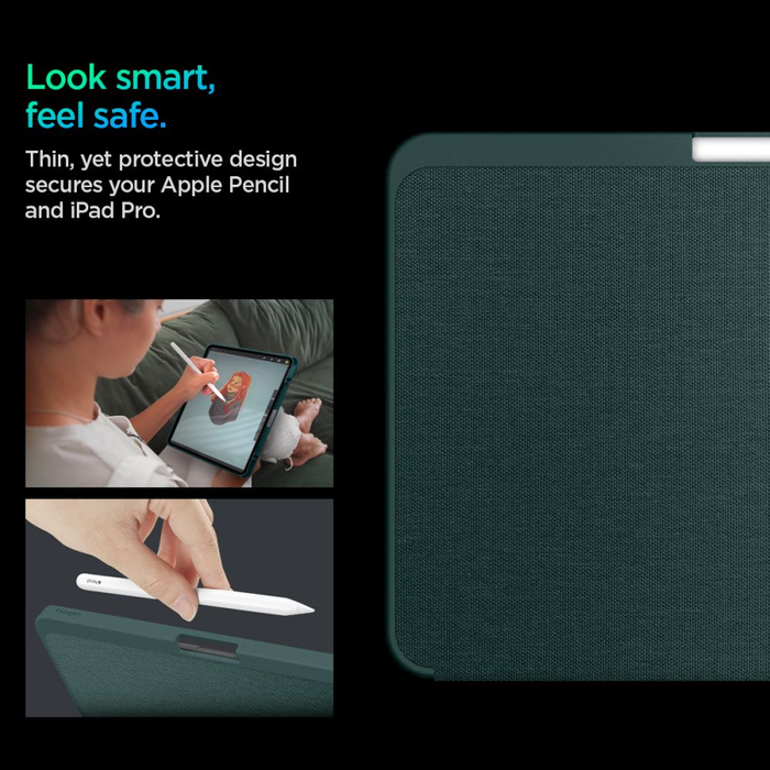 ETUI SPIGEN URBAN FIT IPAD PRO 11 5 / 2024 MIDNIGHT GREEN