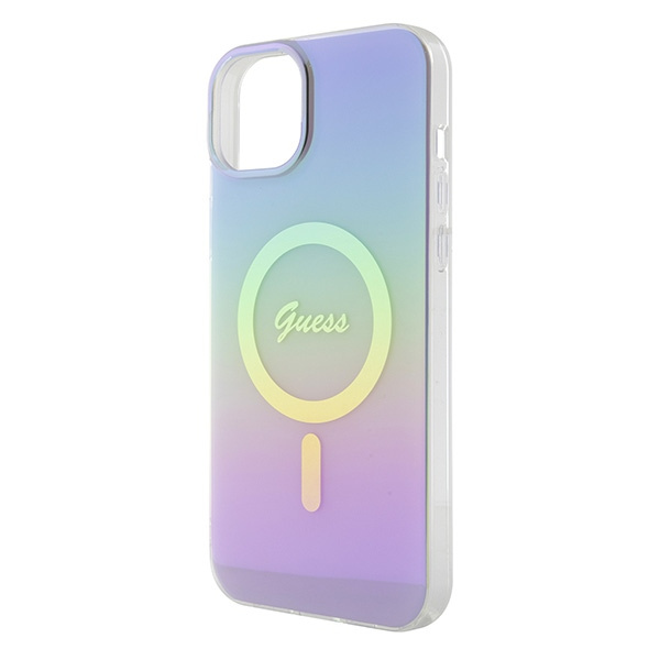 Etui Guess GUHMP15SHITSU iPhone 15 6.1" fioletowy/purple hardcase IML Iridescent MagSafe Case