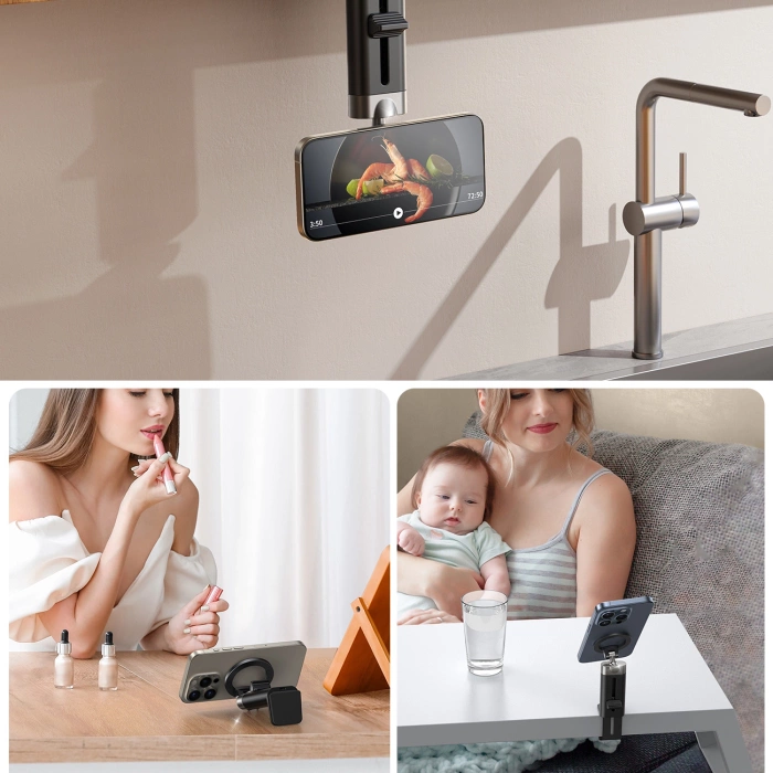 Stojak Joyroom JR-ZS413 podróżny magnetyczny na telefon 4.7-7.0" - czarny