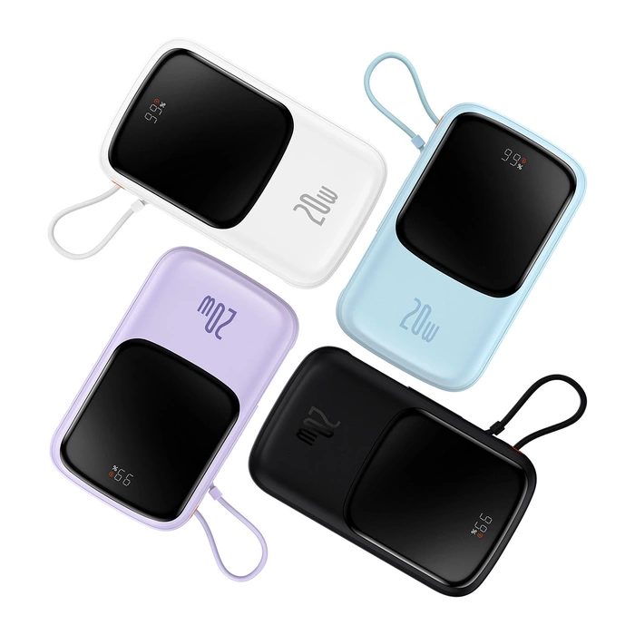 [PO ZWROCIE] Powerbank 10000mAh 20W Baseus Qpow Pro Overseas Edition + kabel USB C 3A - czarny