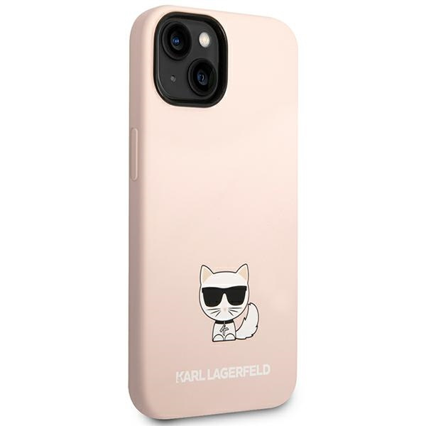 Etui KARL LAGERFELD Apple iPhone 14 Plus Silicone Choupette Body Jasnoróżowy Hardcase