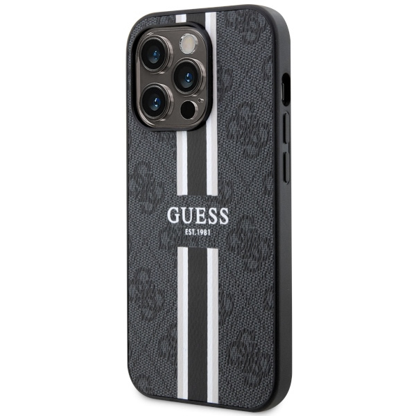 Etui Guess GUHMP14XP4RPSK iPhone 14 Pro Max 6.7" czarny/black hardcase 4G Printed Stripes MagSafe Case