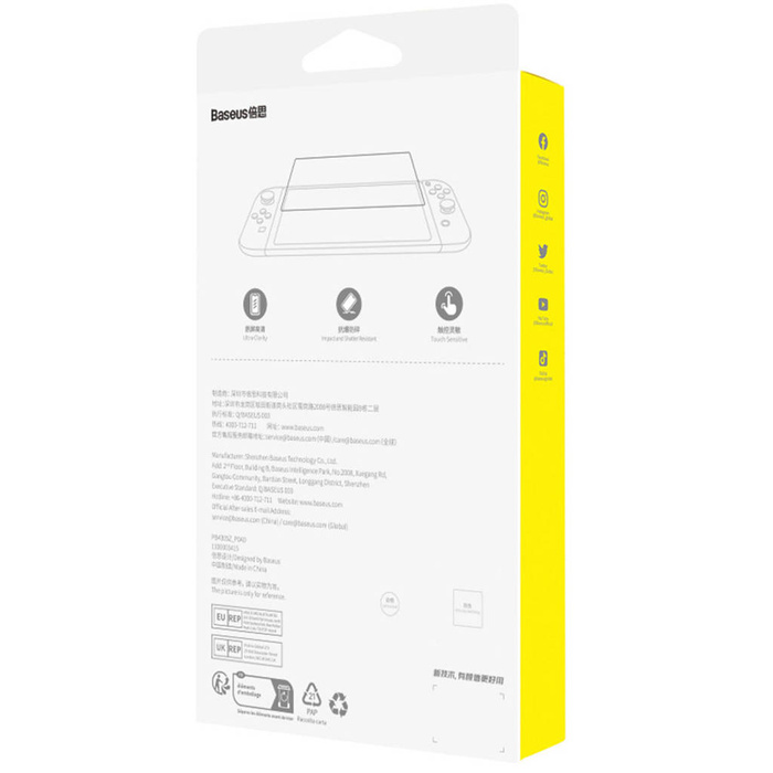 Zestaw 2x szkło hartowane Baseus Crystal do Nintendo Switch OLED 2021 + zestaw montażowy - przezroczyste