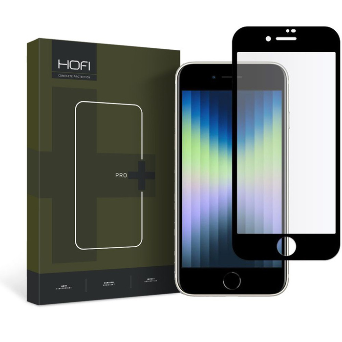 Szkło Hartowane HOFI Apple iPhone 7 8 SE 2020 2022 Czarny Glass Pro+