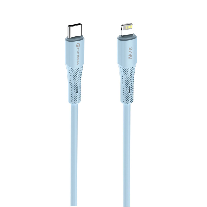 Kabel USB C do Lightning Forcell F-Energy PD 3A 27W Silicone 1 m C346 niebieski