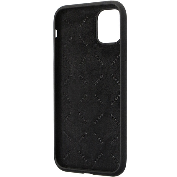 Etui Guess GUHCN614DGPK iPhone 11 / Xr 6.1" czarny/black hardcase Silicone Logo Strass 4G Case