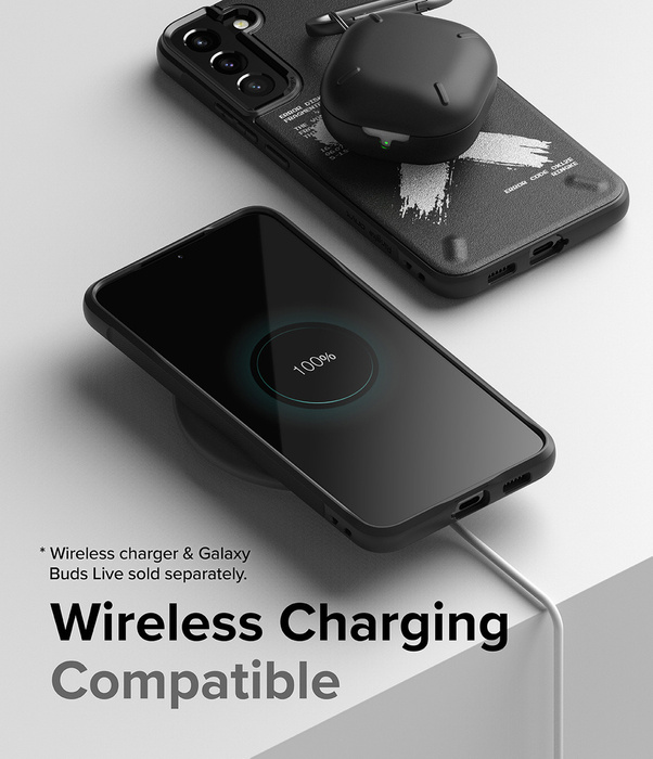 Ringke Onyx Design wytrzymałe etui pokrowiec Samsung Galaxy S22+ (S22 Plus) czarny (Graffiti) ()