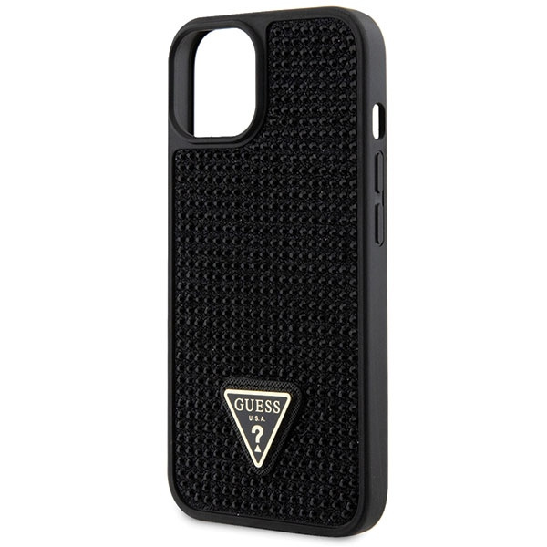 Etui Guess GUHCP14SHDGTPK iPhone 14 6.1" czarny/black hardcase Rhinestone Triangle Case