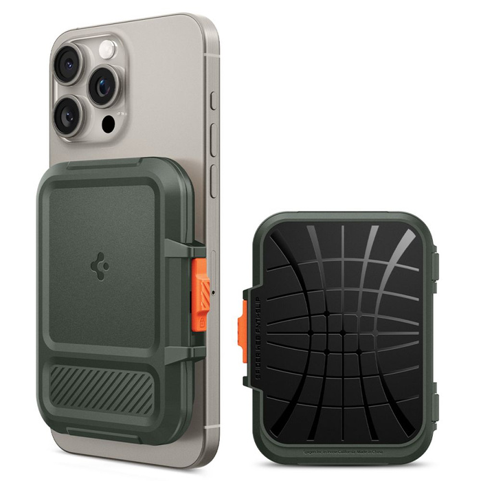 PORTFEL MAGASEF SPIGEN LOCK FIT UNIWERSALNY CARD HOLDER KHAKI ZIELONY