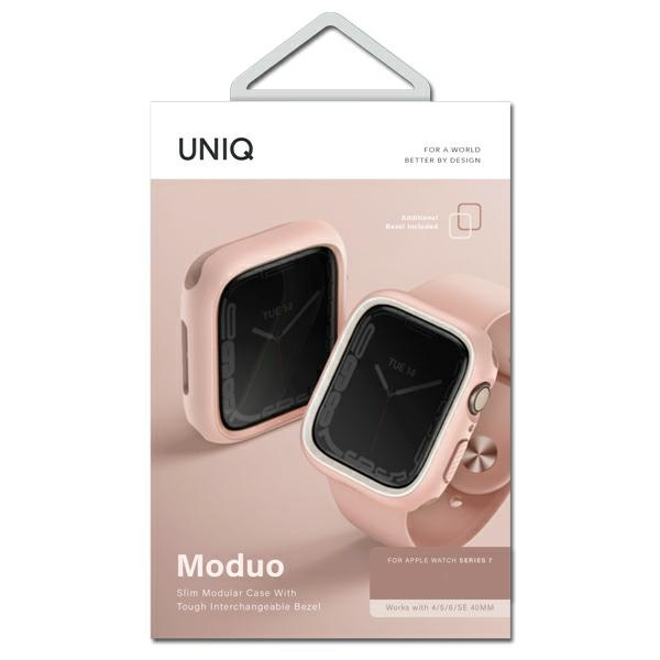 Etui UNIQ Moduo Apple Watch 9 8 7 6 SE 2022 44mm 45 mm Różowe
