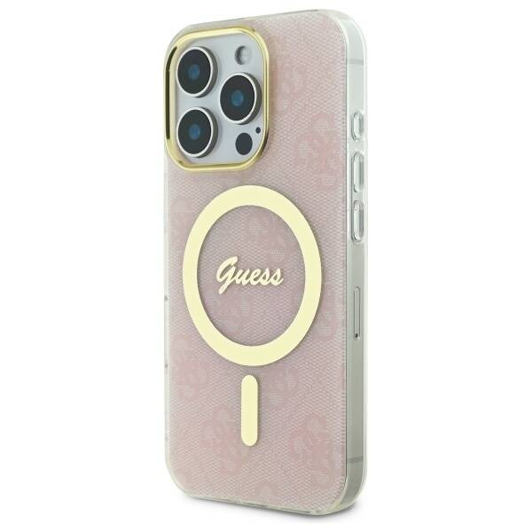 Etui Guess iPhone 16 Pro Max 6.9" różowy/pink hardcase IML 4G MagSafe