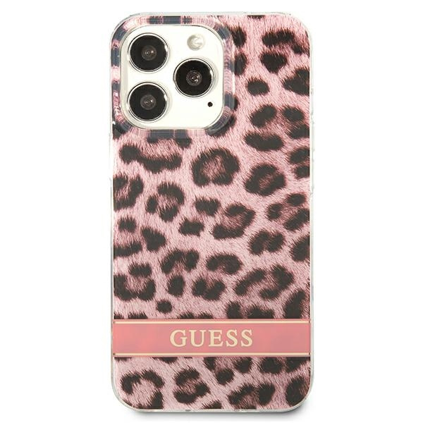 Etui GUESS Apple iPhone 13 Pro Max Leopard Różowy Hardcase