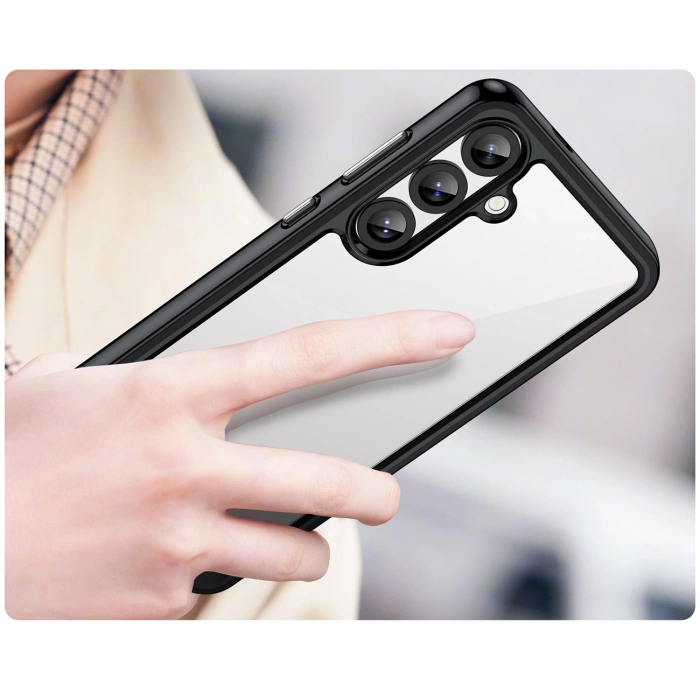 Etui silikonowe Outer Space Case z żelową ramką do Samsung Galaxy S25+ - czarne