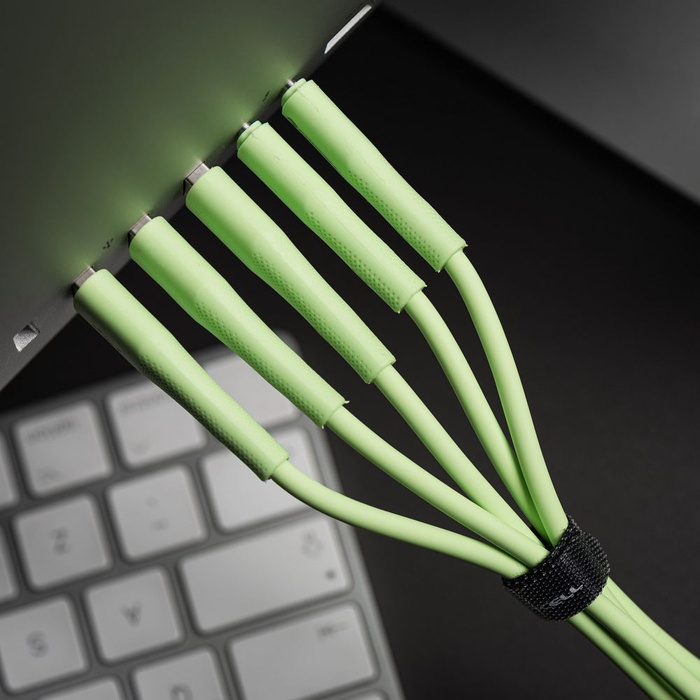 Kabel USB C do USB C Forcell F-Energy QC4.0 PD 3A 60W Silicone 1 m C344 zielony