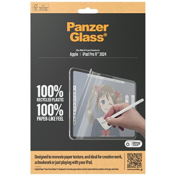 PanzerGlass GraphicPaper iPad Pro 2024 11" Anti Glare, Case Friendly, Ultra-wide Fit 2832