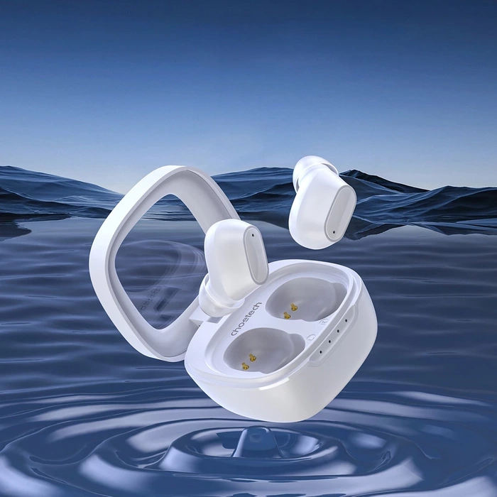 Słuchawki Choetech MEMS bezprzewodowe TWS Bluetooth 5.3 - białe