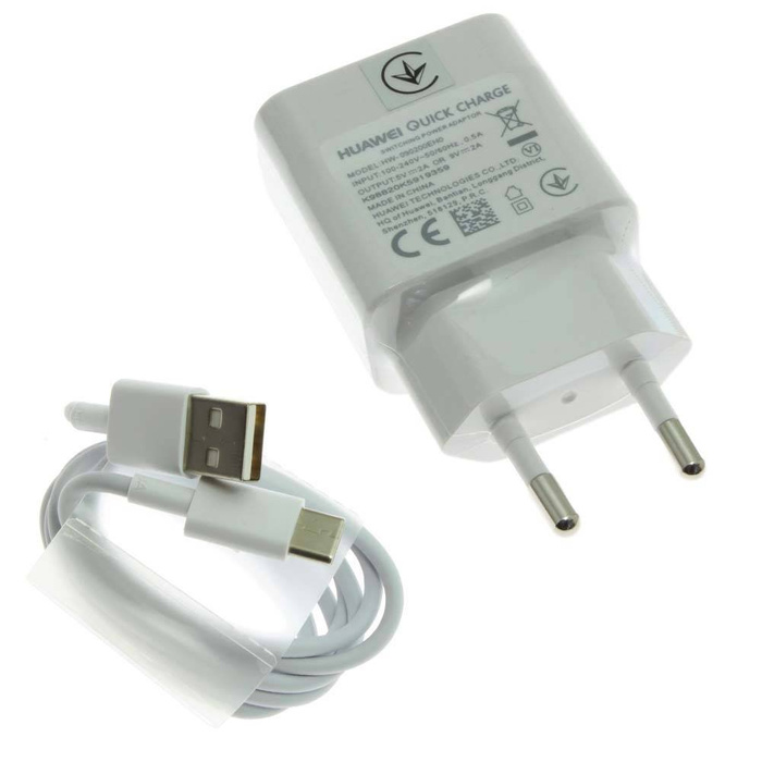 ŁADOWARKA Sieciowa USB HUAWEI Quick Charge 2A + Kabel USB-C 3A