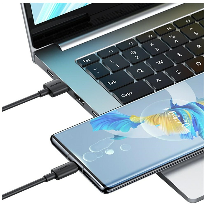 Kabel USAMS YD Series SJ708 18W 3A USB-A do USB-C 1m biały