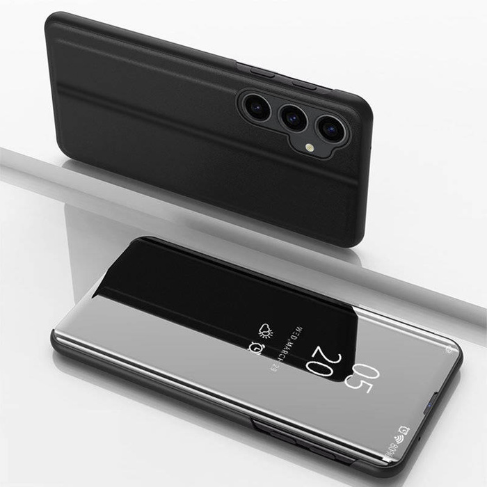 Etui Twarde etui z klapką do Samsung Galaxy S23 FE Clear View Case - czarne Case