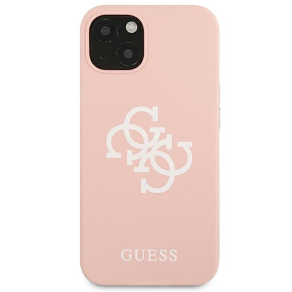 Etui GUESS Apple iPhone 13 Mini Silicone 4G Logo Różowy Hardcase