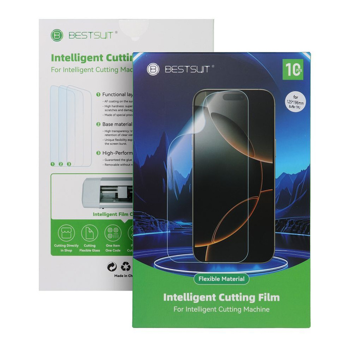 Folia do cięcia do plotera Bestsuit AF Flexible Auto-Repair 0,175mm 196 x 125 mm 10 sztuk transparentna 