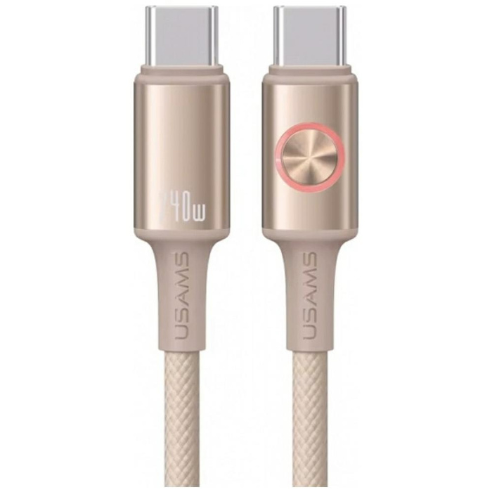Kabel USAMS Huan Series SJ751 240W USB-C do USB-C 1,2 m tytanowy
