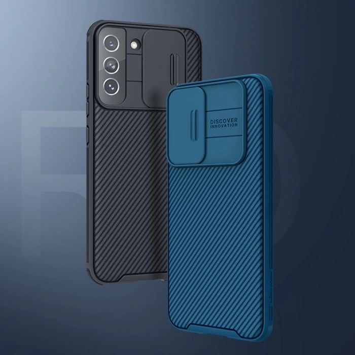 Nillkin CamShield Pro Case pancerne etui pokrowiec osłona na aparat kamerę Samsung Galaxy S22+ (S22 Plus) niebieski