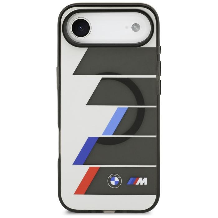 Etui BMW M IML Metal Buttons Tricolor    Lines MagSafe do iPhone Air antracyt